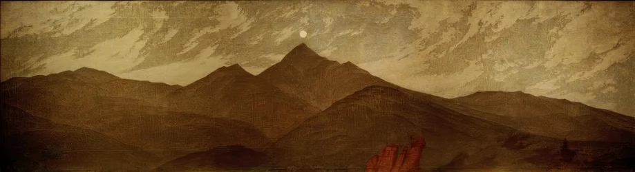 Mond über dem Riesengebirge